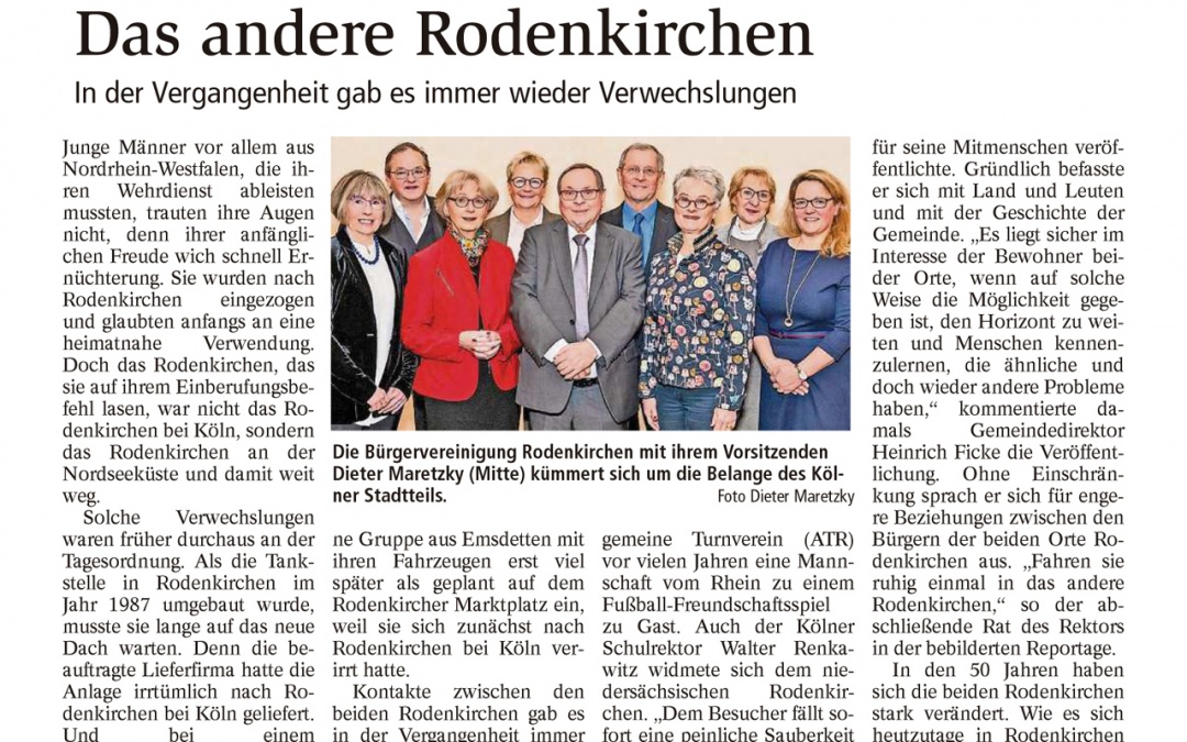 Zwei Rodenkirchen an Rhein und Weser: Verwechslung nicht ausgeschlossen!