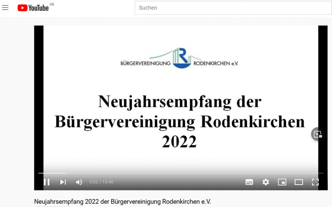 Video-Neujahrsempfang 2022