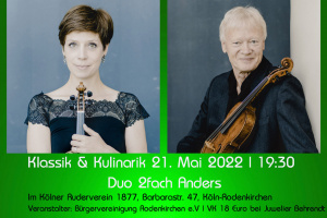 Klassik-Konzert am 21.5.22 in Rodenkirchen Kulturfrühling