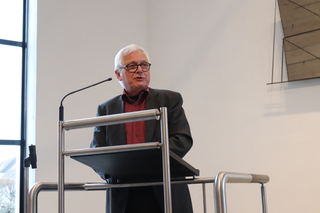 Tom Grothkopp spricht auf dem Neujahsempfang