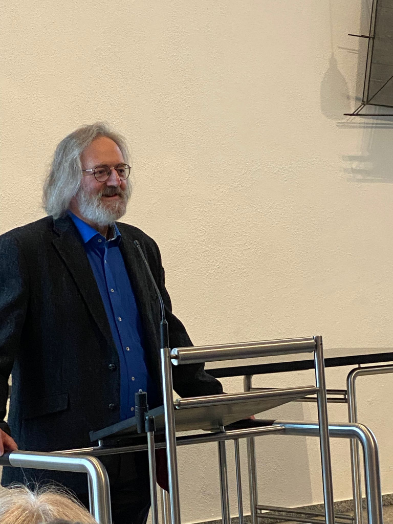 Peter Stein Musikschule Papageno spricht auf dem Neujahrsempfang