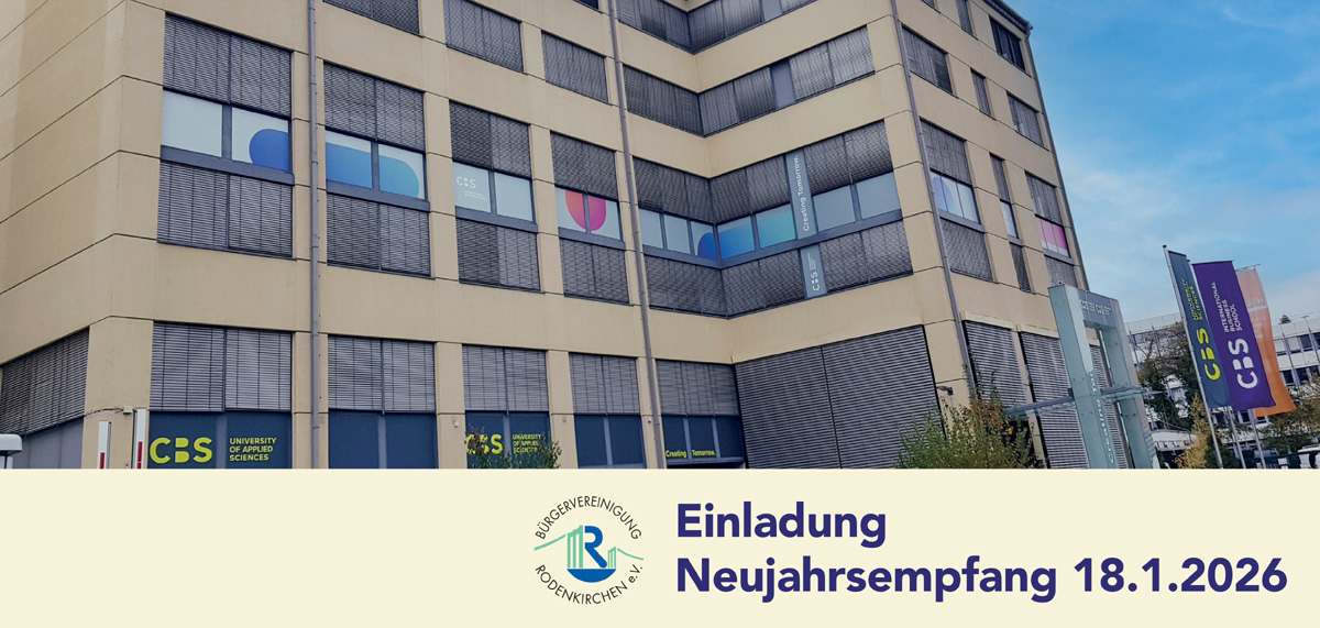 Einladung Neujahresempfang 2026 Bürgervereinigung Rodenkirchen